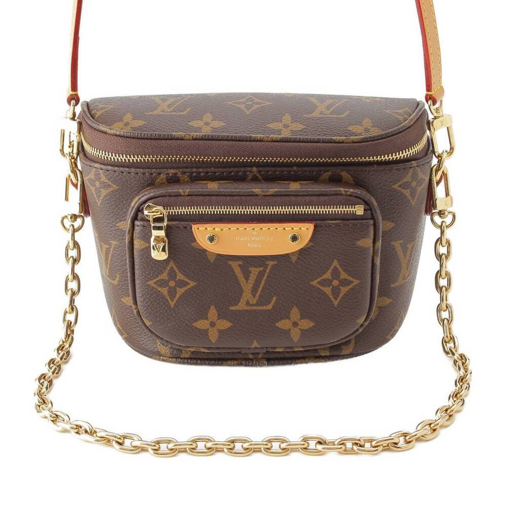 Louis Vuitton Monogram Bum Bag Chain Shoulder Brown